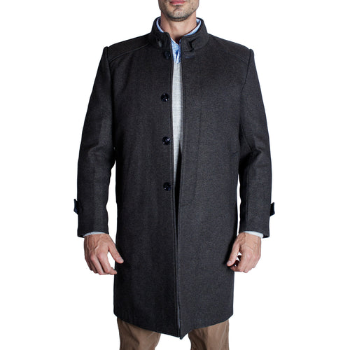 Abrigo formal cuello redondo BANANA LIMÓN largo para hombre