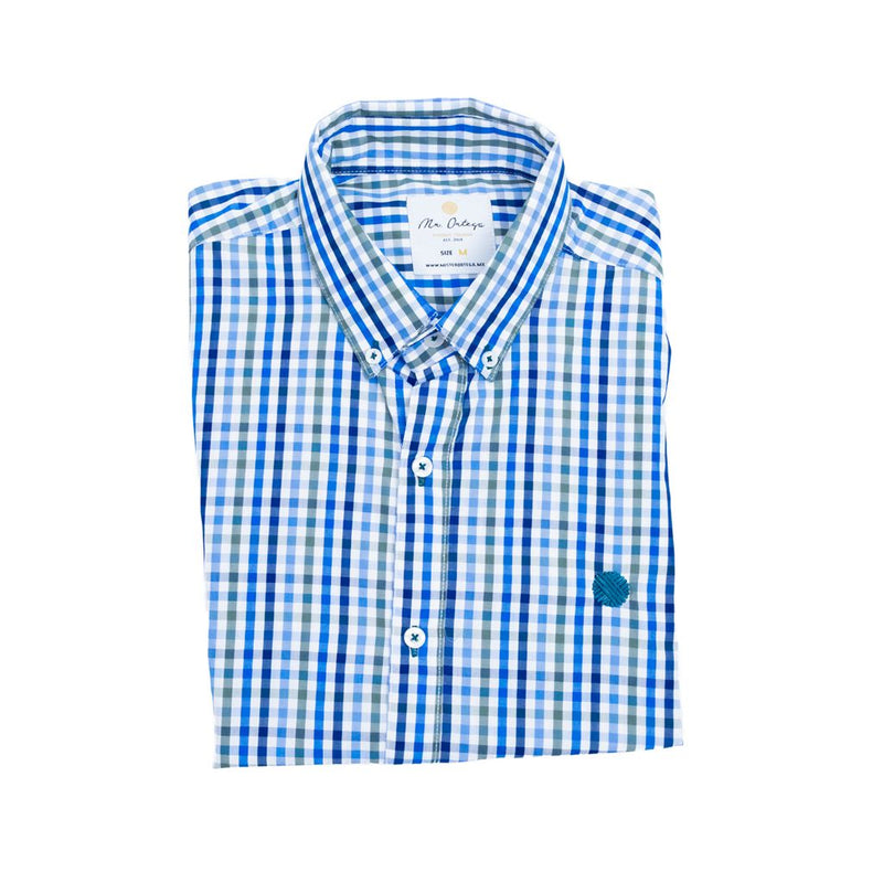 Camisa casual MR.ORTEGA botton down manga larga para hombre