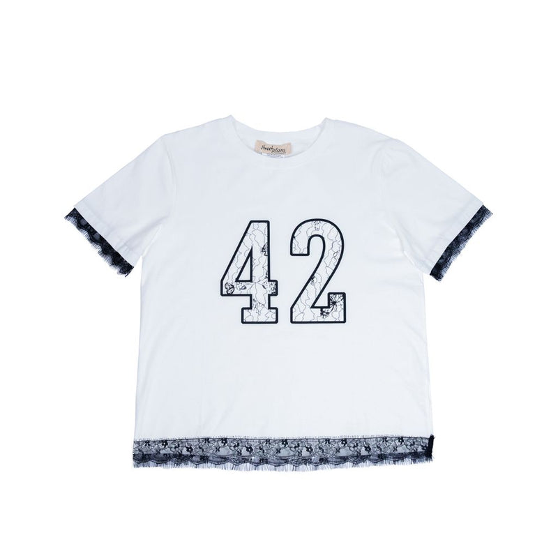 Playera con detalles de encaje STREET GLAM manga corta para dama