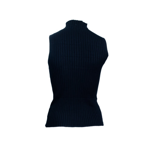 Blusa tejida STREET GLAM cuello mock sin manga