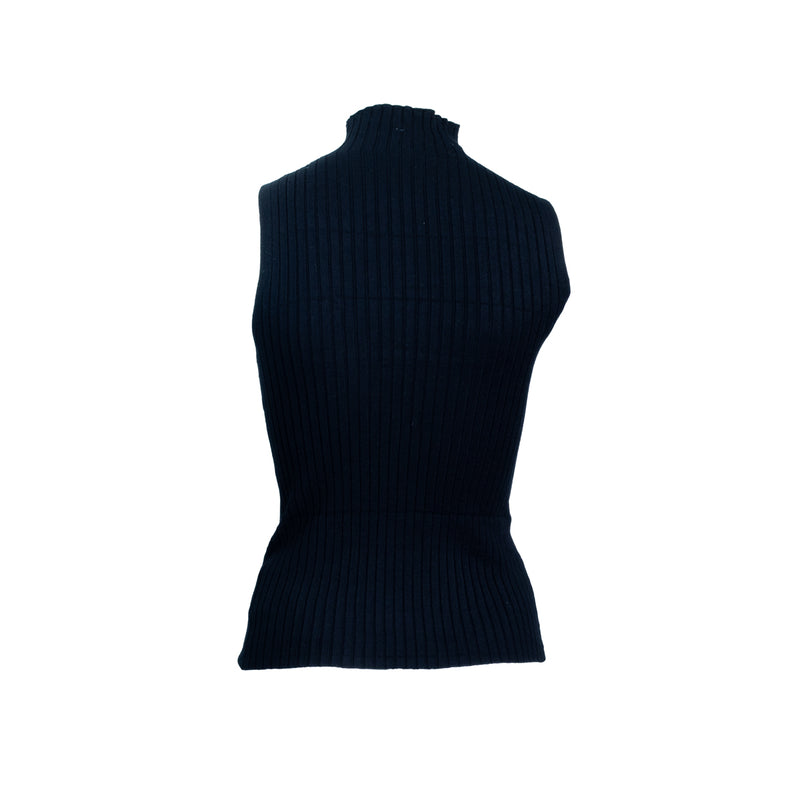 Blusa tejida STREET GLAM cuello mock sin manga