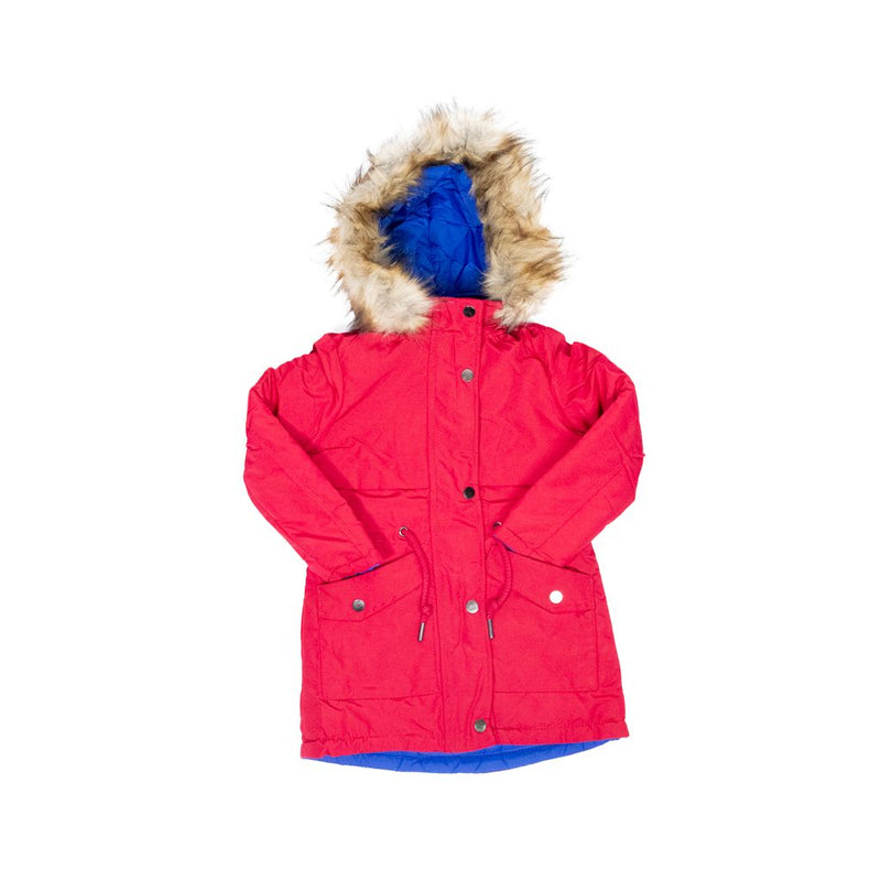 Chamarra larga GREENLANDER doble vista con gorro desmontable para niña