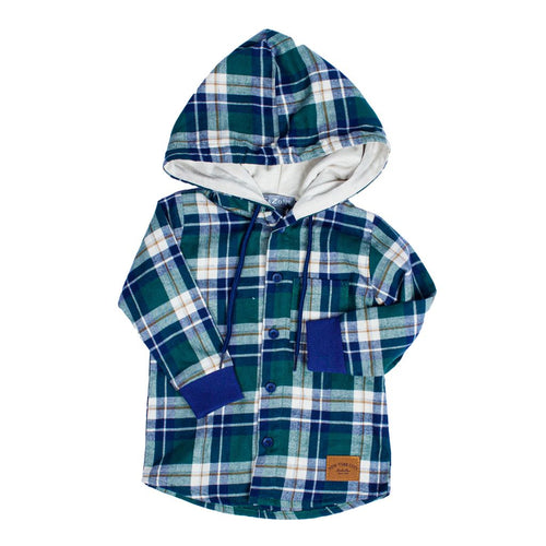 Camisa de cuadros FAZON manga larga y cuello camisero para bebe