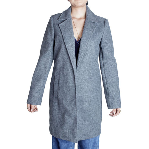 Abrigo formal SHYLA largo con bolsillos estampado para mujer