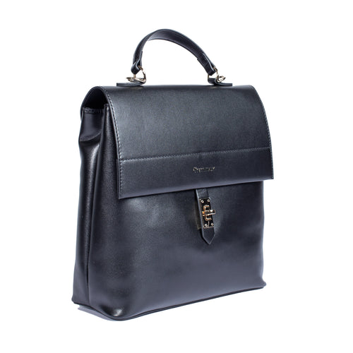 Backpack de piel MM ITALY compacta y estilizada color negro