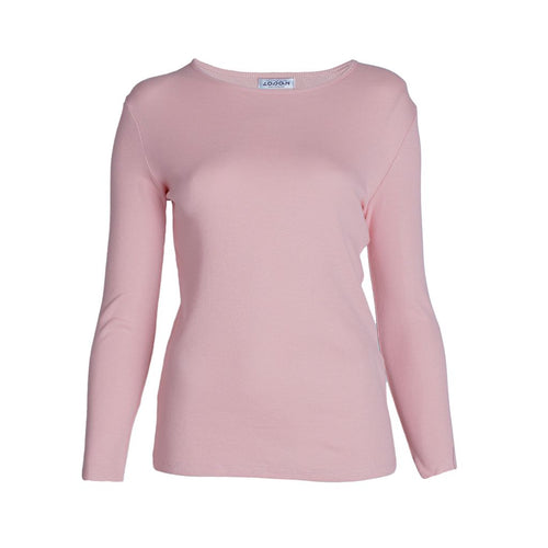 Playera de manga larga LOSAN cuello redondo para mujer