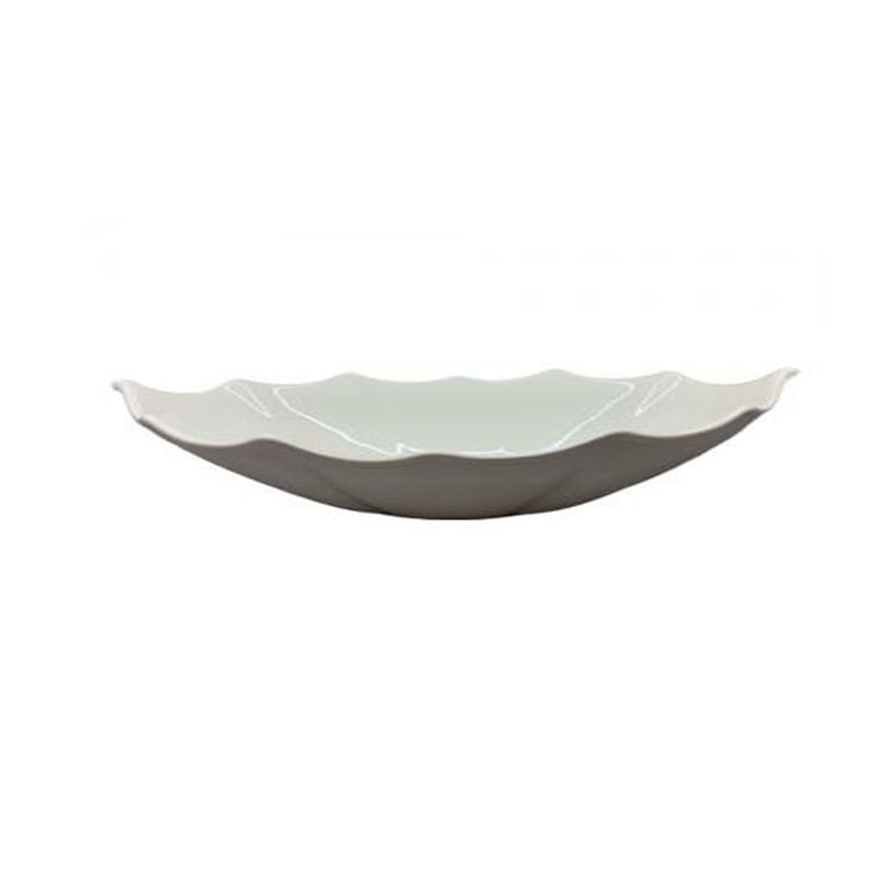 PLATON PORCELANA HOJA BLANCO JMD001