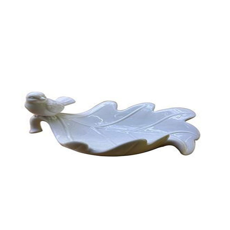 Dulcero de cristal El TRIUNFO con diseño de hoja