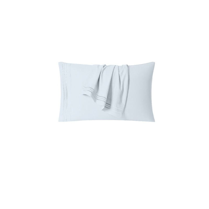 Juego de Sábanas Individual 1800 Hilos POLYBLANC Color Blanco