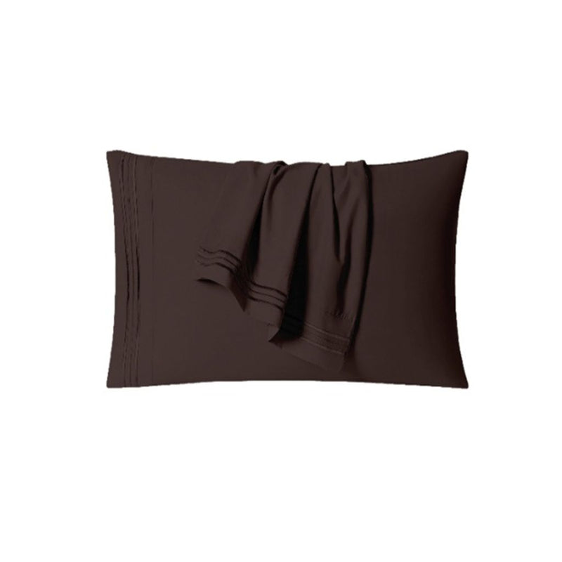 Juego de Sábanas Matrimonial 1800 Hilos POLYBLANC Color Chocolate