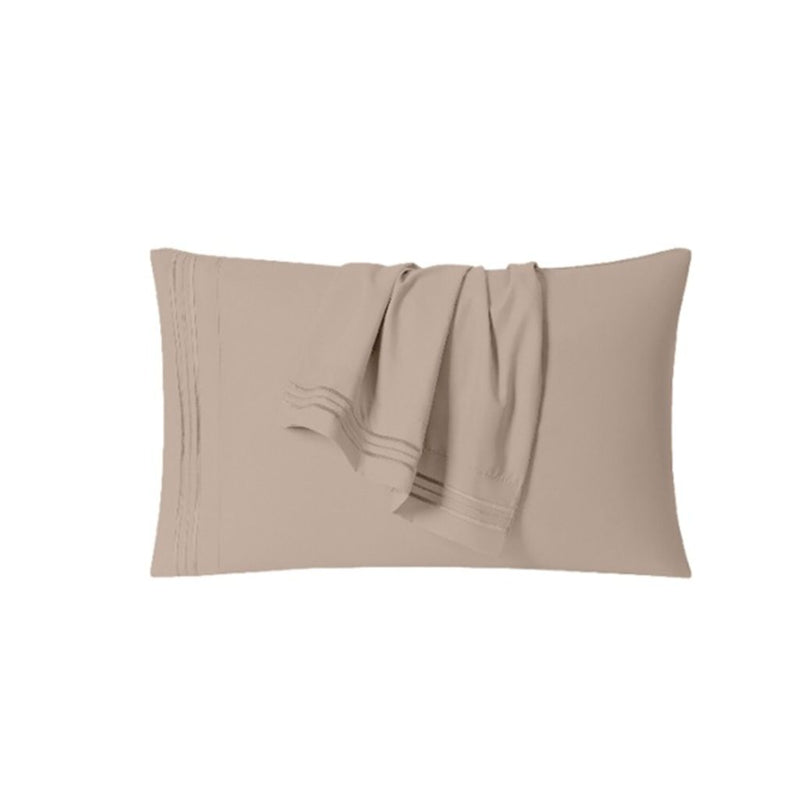 Juego de Sábanas King Sice 1800 Hilos POLYBLANC Color Beige