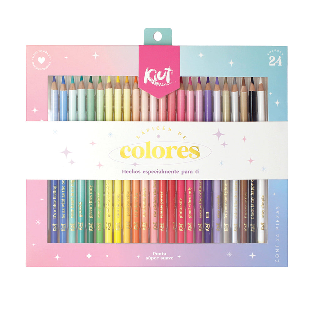 COLORES KIUT X 24 C/ESTUCHE DE PLASTICO