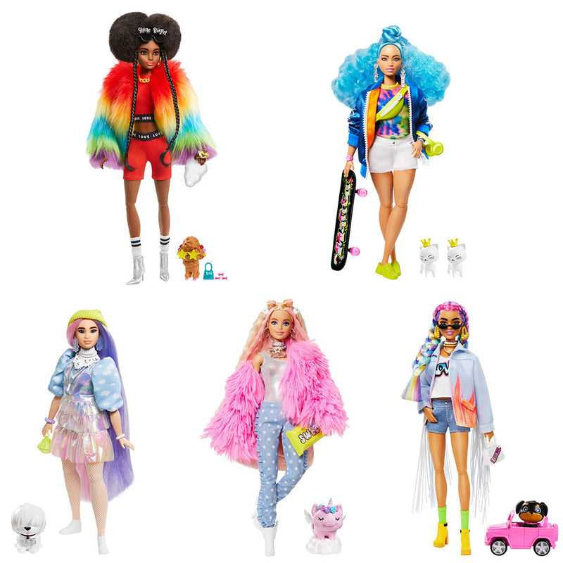 Mattel Barbie Extra Cabello Rosa y Pop Punk HKP93