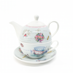 Juego de tetera con taza jumbo de porcelana 1754-59
