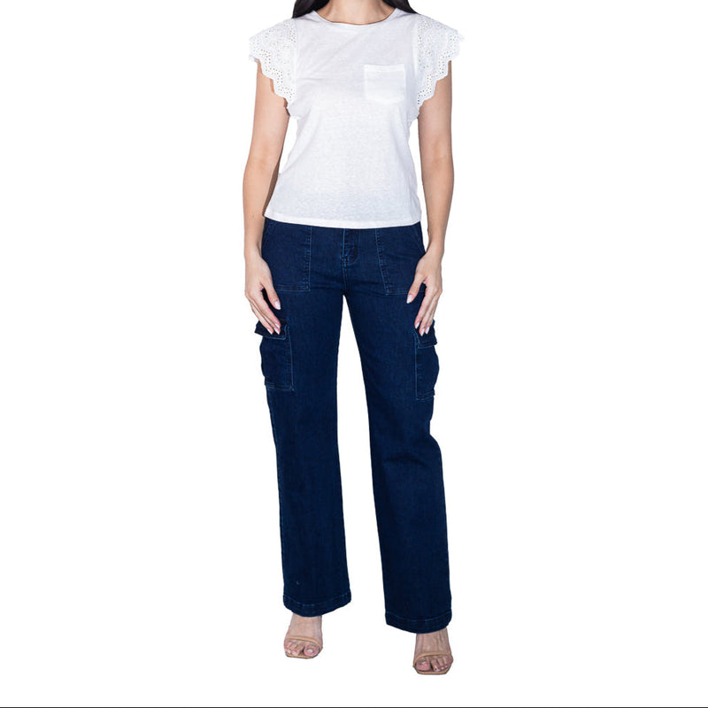 Jeans OGGI wide leg para dama