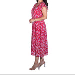 Vestido estampado DUPLAN con cinta para dama