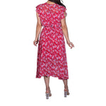 Vestido estampado DUPLAN con cinta para dama