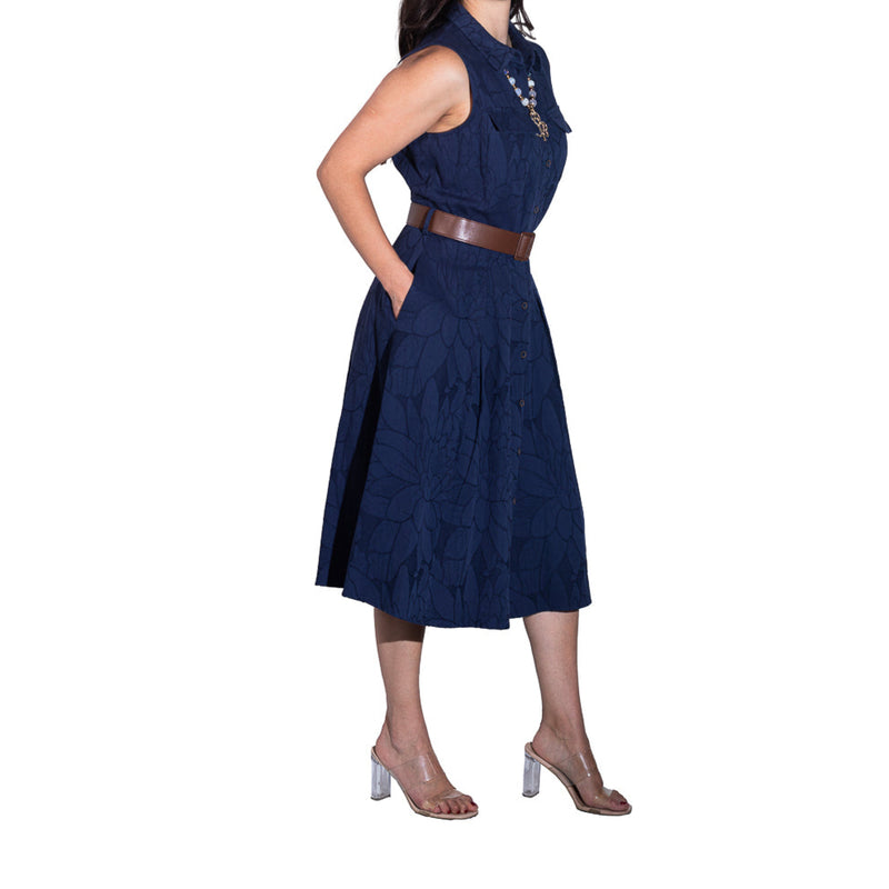 Vestido sin manga FOLEYS con bolsas y cinturón para dama