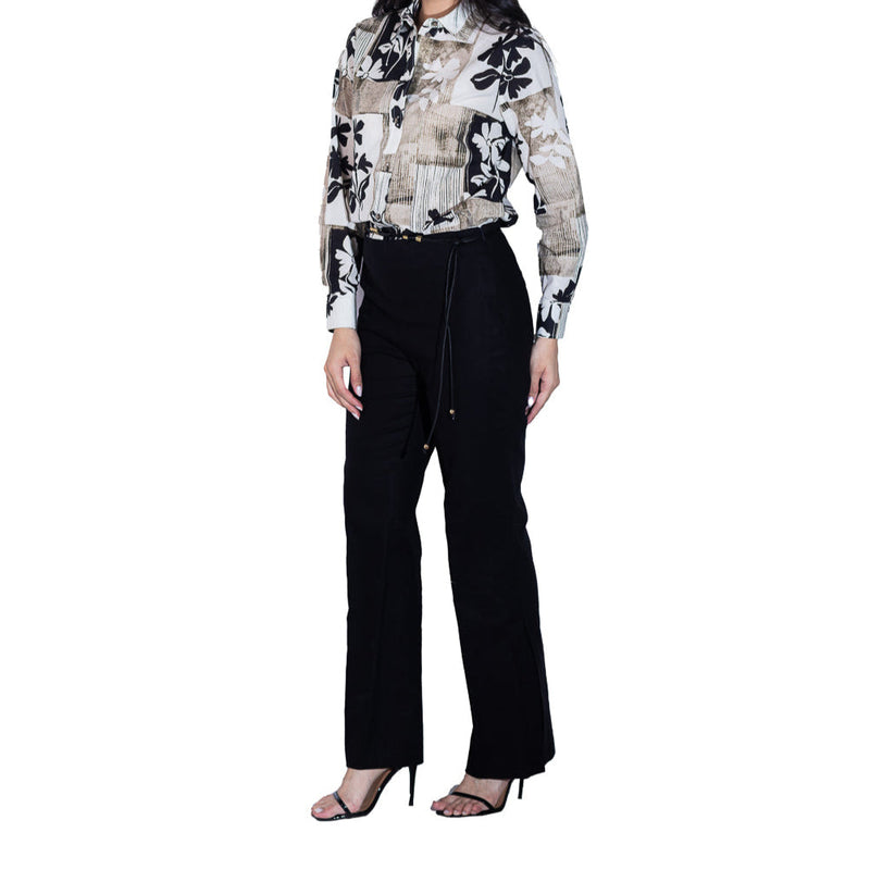 Pantalón recto FOLEYS con cinturón para dama