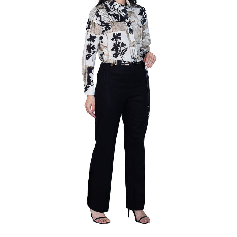 Pantalón recto FOLEYS con cinturón para dama