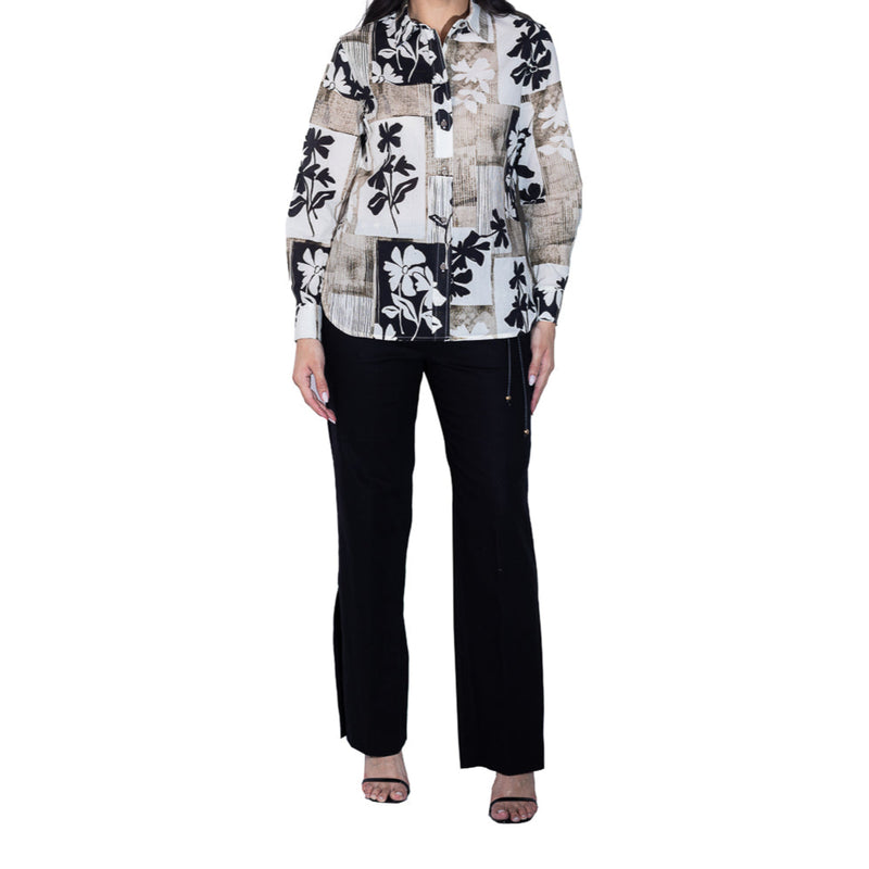 Blusa camisera FOLEYS estampada para dama