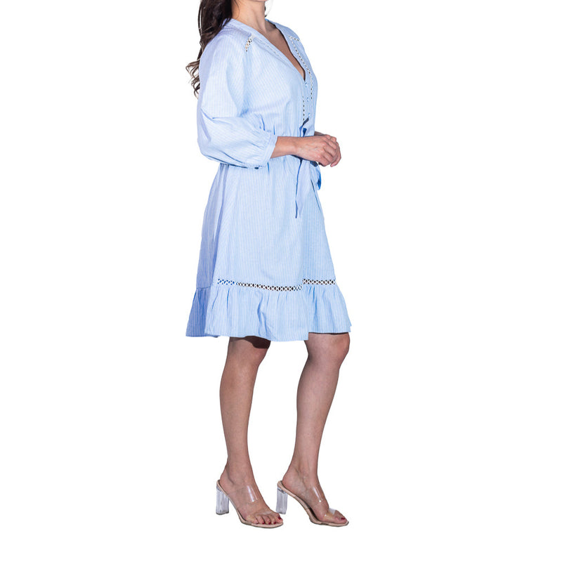 Vestido corto STREET GLAM manga 3/4 para dama
