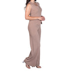 Conjunto tejido FERRIANO con pantalón amplio para dama