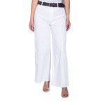 Pantalón con cinturón STREET GLAM gabardina acampanado para mujer