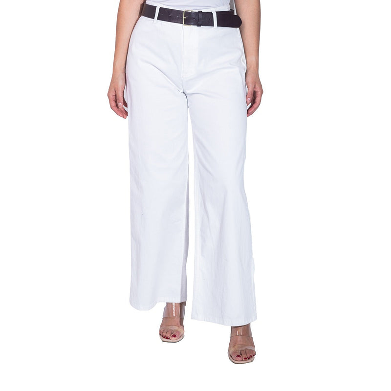 Pantalón con cinturón STREET GLAM gabardina acampanado para mujer