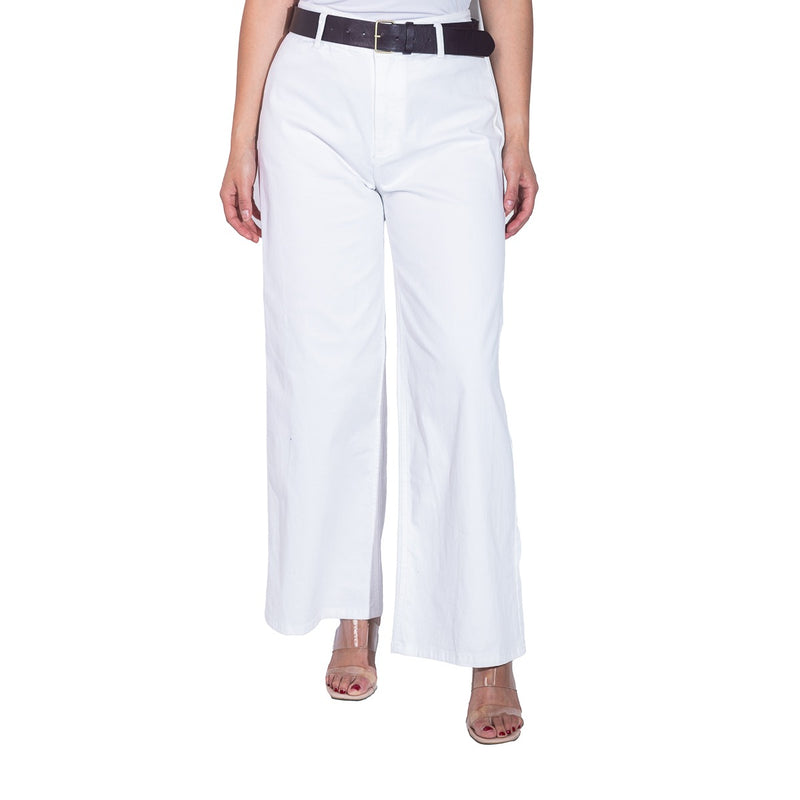 Pantalón con cinturón STREET GLAM gabardina acampanado para mujer