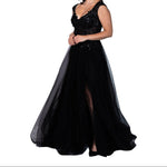 Vestido de fiesta STREET GLAM con abertura para dama