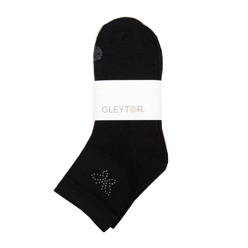 Calceta con detalle de pedrería GLEYTOR para mujer