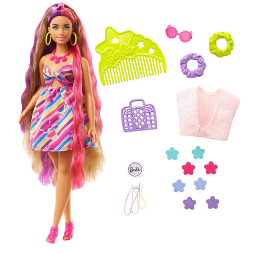 Barbie Totally Hair Vestido de Flores HCM89