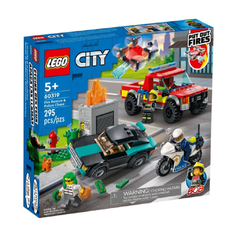 Lego City 60319 Rescate de Bomberos y Persecución Policiaca