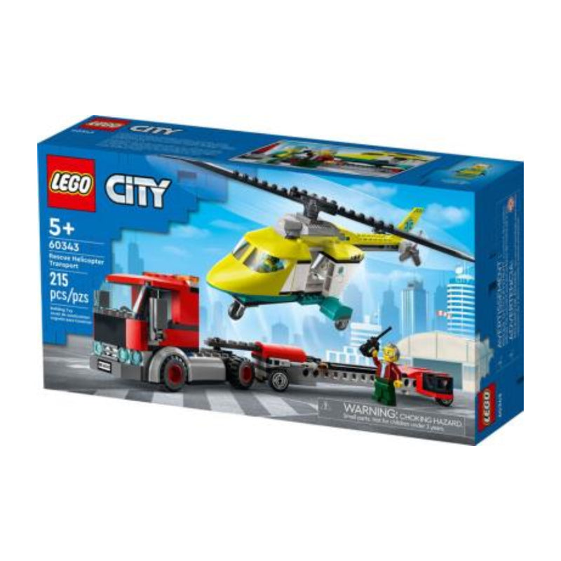 Lego City 60343 Transporte del Helicóptero de Rescate